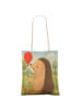 Mr. & Mrs. Panda Tote Bag Igel Luftballon Design ohne Spruch in Weiß