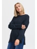 PULZ Jeans Strickpullover PZSTEFFI Relaxed fit in Dark Sapphire Melange