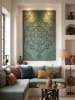 KADIMA DESIGN Teppich Wolle Handgetuftet TINGIR Traditionell Abstrakt Wohnzimmer in Blau