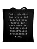 Mr. & Mrs. Panda Shopping Tasche Spruch Neue Freunde finden mit ... in Schwarz