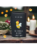 Mr. & Mrs. Panda Gasfeuerzeug Biene Blume mit Spruch in Schwarz