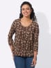WITT WEIDEN Druckbluse in schoko-camel-bedruckt