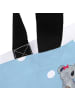 Mr. & Mrs. Panda Shopping Bag Koala Familie zwei mit Spruch in Blau Pastell