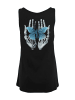 F4NT4STIC Damen Tanktop Skelett Hände Schmetterling in schwarz