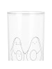 Mr. & Mrs. Panda Wasserglas Avocado Pärchen ohne Spruch in Transparent