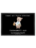 Mr. & Mrs. Panda Gummimatte Kassenwart Leidenschaft mit Spruch in Schwarz