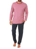 NORMANN langarm Schlafanzug Loungewear - 71820 in rot