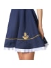 tectake Weibliches Matrosen-Outfit in Blau und Weiß, blau
