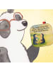 Mr. & Mrs. Panda Glasuntersetzer Pinguin Pärchen Design mit Spruch in Weiß
