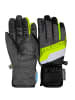 Reusch Fingerhandschuh Dario R-TEX XT Junior in black melange/safety yell