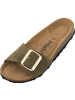 Palado Pantoletten Malta EGS Velours Premium Leather in Khaki