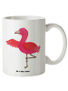 Mr. & Mrs. Panda Pott Flamingo Yoga ohne Spruch in Weiß