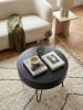 KADIMA DESIGN Couchtisch 60x60x43 cm Mango Massivholz Metall Sofatisch, Design