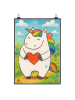 Mr. & Mrs. Panda Bild Einhorn Herz Design ohne Spruch in Weiß