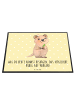 Mr. & Mrs. Panda Tischschutzmatte Quokka Happy mit Spruch in Gelb Pastell