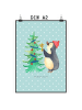 Mr. & Mrs. Panda Bild Pinguin Weihnachtsbaum ohne Spruch in Türkis Pastell