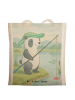 Mr. & Mrs. Panda Shopping Tasche Panda Angeln Design ohne Spruch in Weiß