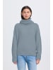 ICHI Strickpullover langarm IHKAMARA Loose fit in Blue Mirage