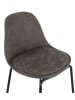 KADIMA DESIGN Barhocker mit Rückenlehne 75 cm Sitzhöhe aus Metall | Industrial in Anthrazit