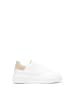 Marc O'Polo Sneaker in white cotton/light dusty sand