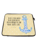 Mr. & Mrs. Panda Laptop Tasche Anker Blau mit Spruch in Gelb Pastell