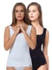 Yenita® Tank Top (2er Set) Modern-Collection in schwarz-weiss