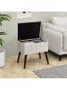 COSTWAY Schminkhocker mit Stauraum in Beige