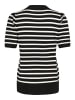 SAINT TROPEZ Strickpullover MilaSZ Gerade Passform in Black Mila Stripe