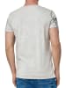 Rusty Neal Rocker T-Shirt Light Washed mit Skull-Print in Grau