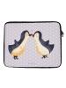 Mr. & Mrs. Panda Notebooktasche Pinguin Liebe ohne Spruch in Grau Pastell