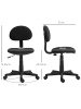 HOMCOM Bürostuhl in Schwarz 51L x 43B x 85H cm