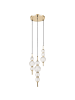 Beliani Pendelleuchten ARAS in Gold/Transparent - (W) 30 x (H) 130 x (L) 30 cm