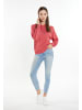 usha BLUE LABEL Damen Strick Hoodie in Vintage Rot