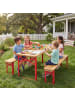 COSTWAY Picknicktisch Kinder Outdoor Klappbar in Rot