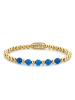 Rebel & Rose Armband The Golden Beads with Blue Details Armband in gold