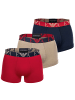 Emporio Armani Boxershort 3er Pack in Blau/Rot/Beige