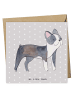 Mr. & Mrs. Panda Deluxe Karte Boston Terrier Moment ohne Spruch in Grau Pastell