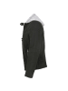 Milestone Lederjacke Kapuze Lammvelour in Schwarz