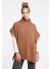 IZIA Strick Poncho in Braun