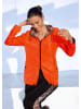 MADELEINE Sportive Jacke mit Kapuze und Print in grege / multicolor / orange