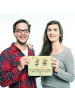 Mr. & Mrs. Panda Mouse Pad Hummeln Kleeblatt mit Spruch in Gelb Pastell