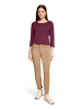 Betty Barclay Basic Shirt mit Rundhalsausschnitt in Dark Aubergine