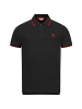 U.S. Polo Assn. Poloshirt USKayle – Classic Fit kurzarm mit Logo-Stickerei in Schwarz-Rot