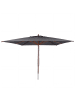 MCW Gastro Holz-Sonnenschirm C57b, Anthrazit
