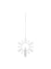 STAR Trading LED Kerze ,Flamme Snow' mit Schneeflocke in Weiß, Fensterbeleuchtung,