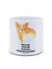 Mr. & Mrs. Panda Kübel für Pflanzen Corgi Po mit Spruch in Weiß