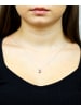 Diamant L'éternel Halskette mit Anhänger aus 375 Weißgold mit Saphir