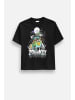 Coccodrillo Baumwoll-T-Shirt mit kurzen Ärmeln in schwarz