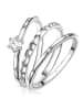Glanzstücke München Ring aus Sterling Silber mit Zirkonia in silber