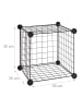 relaxdays Steckregal in Schwarz - (B)110 x (H)110 x (T)36,5 cm